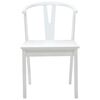vidaXL Dining Chair 2 pcs White and White Solid Rubber Wood