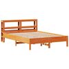 vidaXL Bed Frame without Mattress Wax Brown 135x190 cm Double Solid Wood Pine