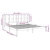 vidaXL Bed Frame without Mattress White 200x200 cm Solid Wood Pine
