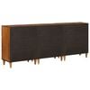 vidaXL Sideboard 3 pcs Walnut 60 x 33.5 x 75 cm Solid Mango Wood