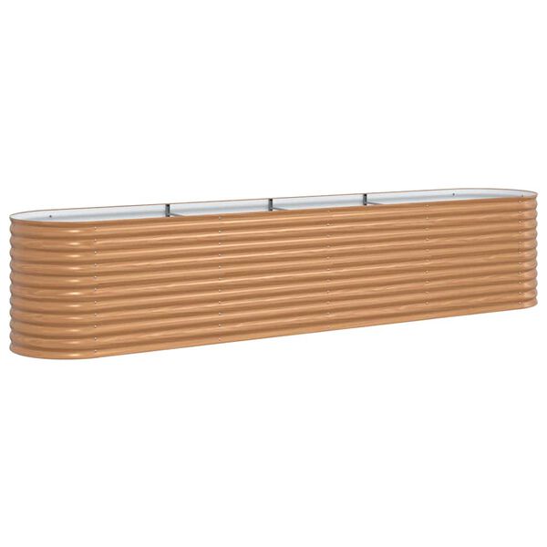 vidaXL Raised Bed Brown 400 x 80 x 81 cm Steel