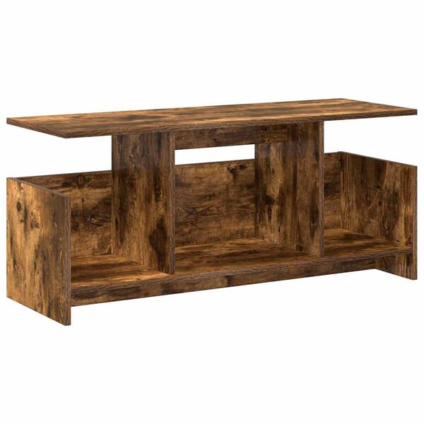 vidaXL TV Stand Smoked Oak 102 x 35 x 45 cm Engineered Wood