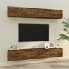 vidaXL Wall TV Cabinets 4 pcs Smoked Oak 100x30x30 cm