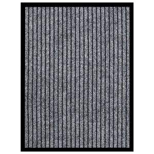 vidaXL Doormat | Striped grey | Polypropylene | 40x60 cm | Non-slip | Doormat