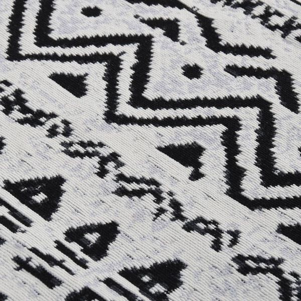 vidaXL Rug Black and White 120x180 cm Cotton