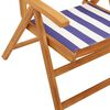 vidaXL Reclining Garden Chairs 6 pcs Blue and White Fabric and Solid Wood