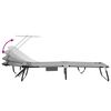 vidaXL Folding Sun Lounger Folding 2 pcs Grey 190 x 57 x 81 cm Oxford