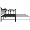 vidaXL Pull-out Sofa Bed Frame without Mattress Black Metal 90x200 cm