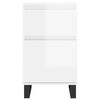 vidaXL Sideboards 2 pcs High Gloss White 40x35x70 cm Engineered Wood