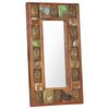 vidaXL Mirror with Buddha Cladding 50x80 cm Solid Reclaimed Wood