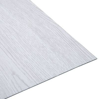 vidaXL Self-adhesive Flooring Planks 5.11 m² PVC White