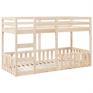 vidaXL Bunk Bed 90x200 cm Solid Wood Pine