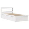 vidaXL Bed Frame with Headboard White 90x200 cm Solid Wood Pine
