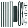 vidaXL Hexagonal Fence Ground Fix 10 x 0.6 m PVC-Coated Steel Green
