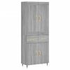vidaXL Highboard Grey Sonoma 69.5x34x180 cm Engineered Wood