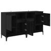 vidaXL Sideboards 2 pcs Black Oak 60 x 35 x 70 cm Engineered Wood