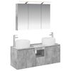 vidaXL Bathroom Cabinet Set 4 pcs Concrete Grey Engineered Wood