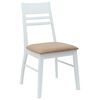 vidaXL Dining Chairs 2 pcs White 43 x 54 x 89 cm Solid Rubber Wood