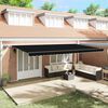 vidaXL Retractable Awning Manual Black 600 x 300 cm Fabric