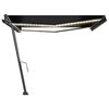 vidaXL Manual Retractable Awning with LED 400x300 cm Anthracite