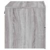 vidaXL Wall-mounted Bedside Cabinet with LED Lights Grey Sonoma
