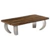 vidaXL Opium Coffee Table Reclaimed Wood and Steel 110x60x35 cm