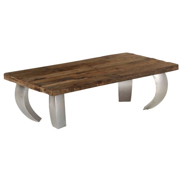 vidaXL Opium Coffee Table Reclaimed Wood and Steel 110x60x35 cm