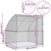 vidaXL Dog Kennel with Storage Silver 2 x 2 x 2 m Steel