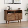 vidaXL Sideboard with Drawer Natural 100 x 30 x 68 cm Solid Teak Wood