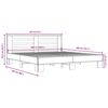 vidaXL Bed Frame without Mattress Black 180x200 cm Super King