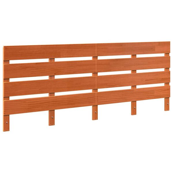 vidaXL Headboard Wax Brown 200.5 x 3 x 80 cm Solid Pine Wood