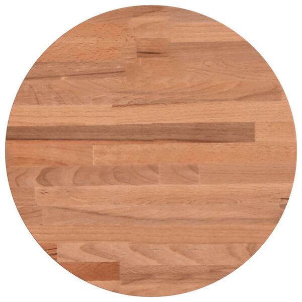 vidaXL Table Top &Oslash;30x2.5 cm Round Solid Wood Beech