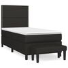 vidaXL Box Spring Bed with Mattress Black 80x200 cm Fabric