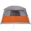 vidaXL Family Tent Cabin 8-Person Grey and Orange Waterproof
