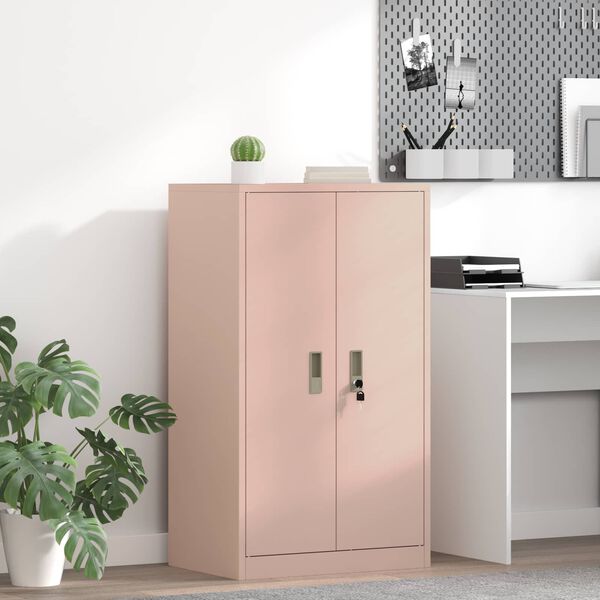 vidaXL Storage Cabinet Pink 60 x 40 x 90 cm Cold-Rolled Steel