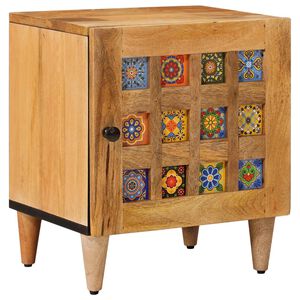 vidaXL Bedside Cabinet Natural 40 x 33.5 x 46 cm Solid Mango Wood