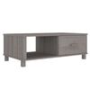 vidaXL Coffee Table HAMAR Light Grey 100x55x35 cm Solid Wood Pine