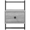 vidaXL Bedside Cabinet Wall-mounted Grey Sonoma 35x30x51 cm Engineered Wood
