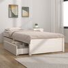 vidaXL Bed Frame without Mattress with Drawers White 90x200 cm (814935+814985)