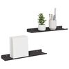 vidaXL Floating Shelf Wall-mounted 2 pcs Black 40 x 8.5 x 2.5 cm Steel