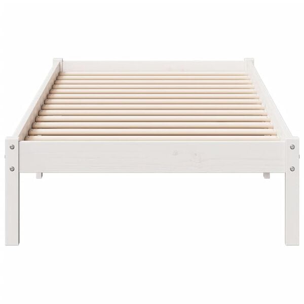 vidaXL Extra Long Bed Frame without Mattress White 80x210 cm Solid Wood Pine