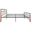 vidaXL Bed Frame without Mattress Metal and Solid Oak Wood 200x200 cm
