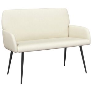 vidaXL 2 Seater Sofa with Metal Legs 2-Seater Cream Corduroy Fabric