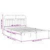 vidaXL Metal Bed Frame without Mattress with Headboard Black 140x190cm