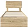 vidaXL Bed Frame with Headboard Sonoma Oak 75 x 190 cm Engineered Wood