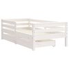 vidaXL Kids Bed Frame with Drawers White 70x140 cm Solid Wood Pine