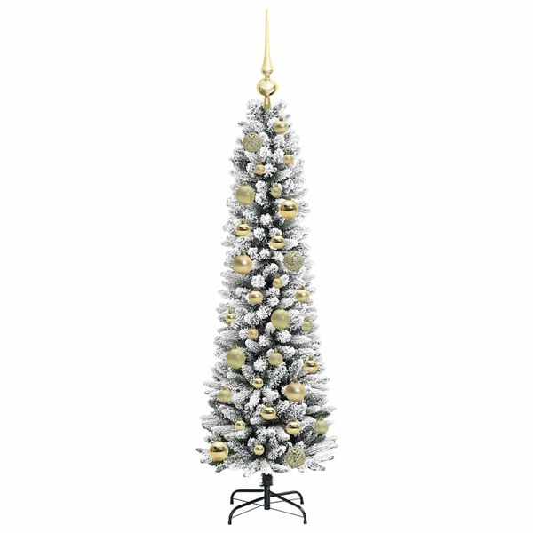 vidaXL Artificial Christmas Tree with 150 LEDs with Stand White 120 cm