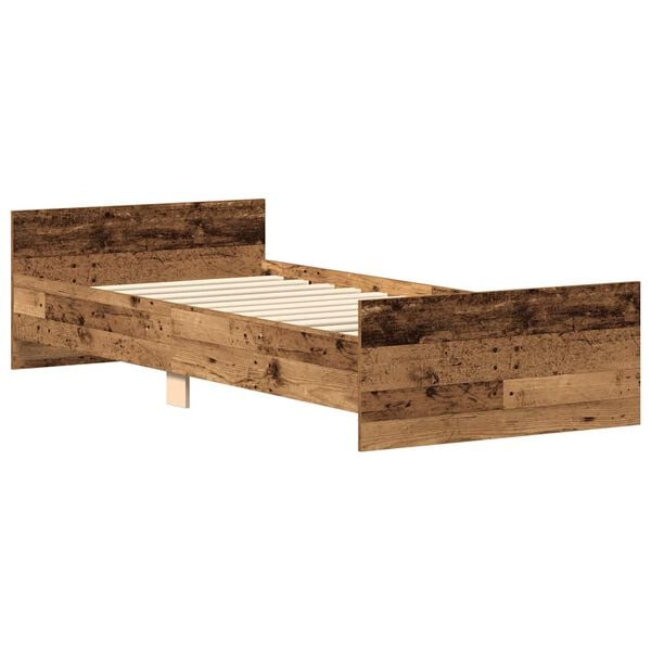 vidaXL Bed Frame without Mattress Old Wood 90x200 cm Engineered Wood