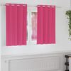 vidaXL Blackout Curtains with Rings 2 pcs Bright Pink 140 x 140 cm
