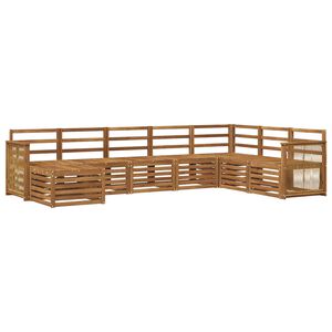 vidaXL Outdoor Sofa Set 6 pcs Natural Solid Acacia Wood